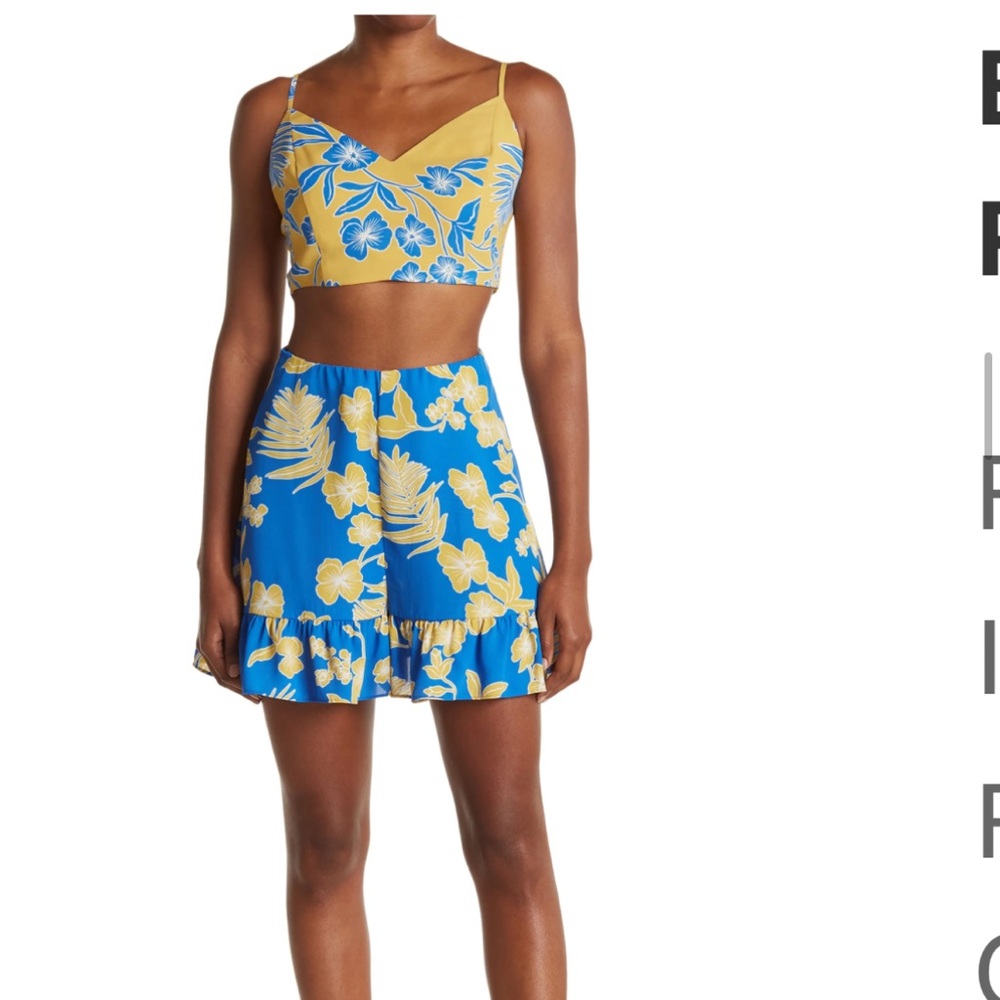 BCBGMAXAZRIA Printed Romper with Cutout